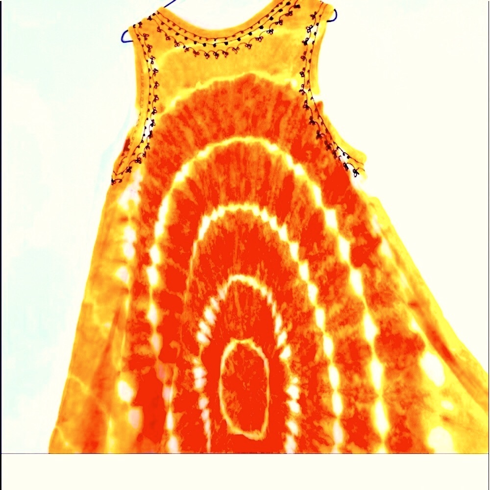 Rima Beachworld Vacation O/S Fits All Flowy Embroidered Sleeveless Dress…